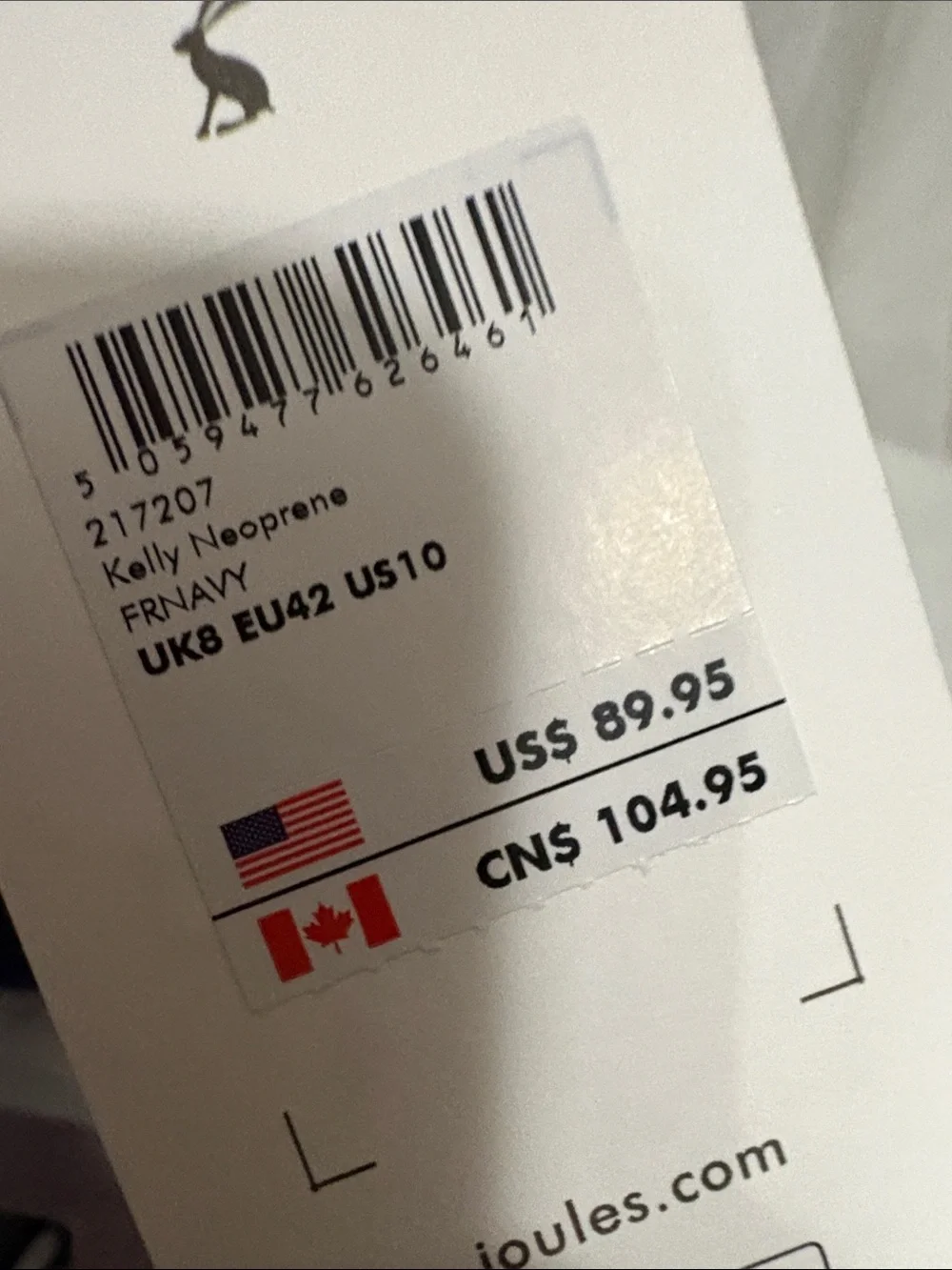Joules Navy Rain Boots size US 10 NWT